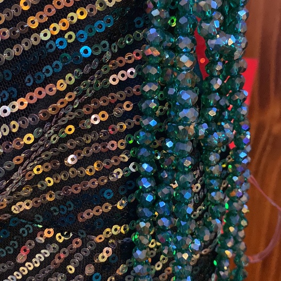 Miss ord Women's One Shoulder Sequin Long Prom Gown - Picture 9 of 12